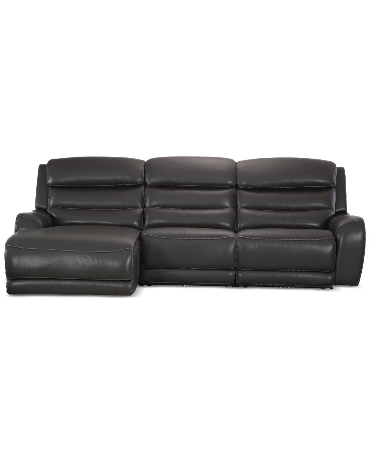 Blairesville 3-Pc. Leather Sofa & Chaise with 2 Power Motion Chairs