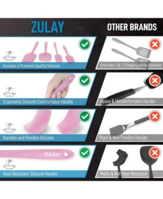 4pcs Silicone Spatula Set - Heat Resistant Silicone Tools for Cooking, Baking & Mixing