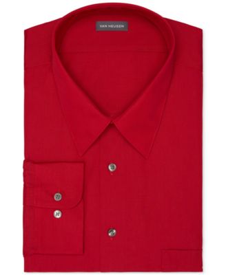 Men's Big & Tall Classic/Regular Fit Wrinkle Free Poplin Solid Dress Shirt