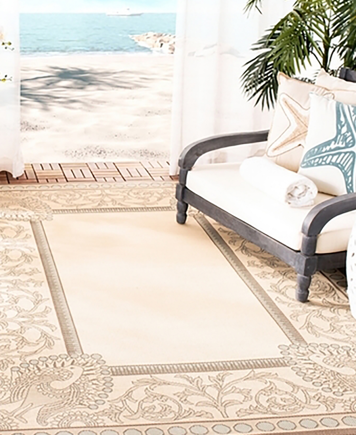 Safavieh Courtyard CY7514and DarkSisal Weave Outdoor Area Rug - Beige