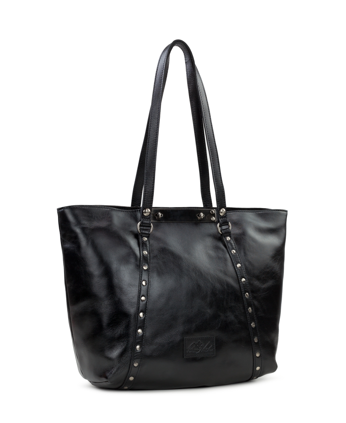 Patricia Nash Benvenuto Smooth Leather Tote In Black