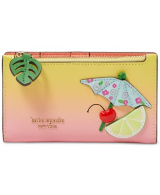 kate spade new york - Playa Ombre Saffiano Leather Small Slim Bifold Wallet