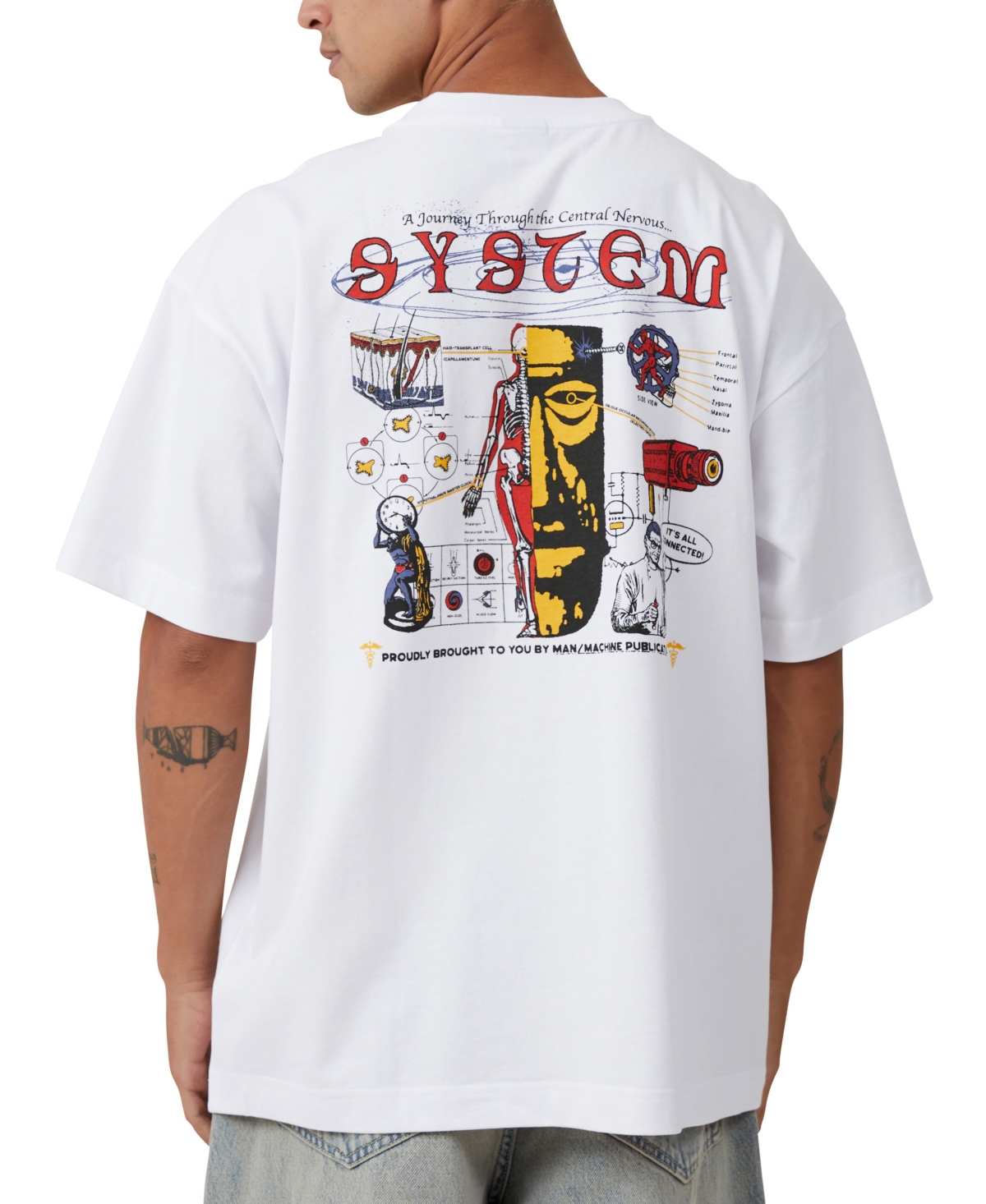Shop Cotton On Men's Box Fit Graphic T-shirt In White