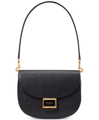 kate spade new york - Katy Textured Leather Small Convertible Saddle Bag