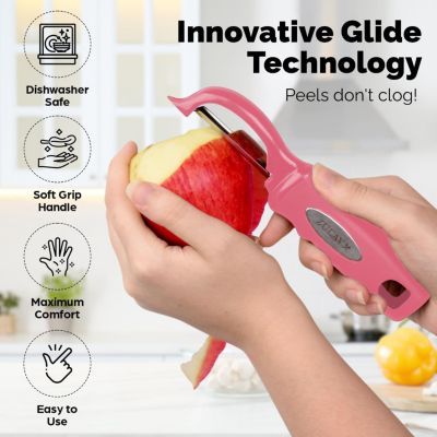 Swivel Vegetable Peeler with Razor Sharp Stainless Steel Blades and Blemish Remover