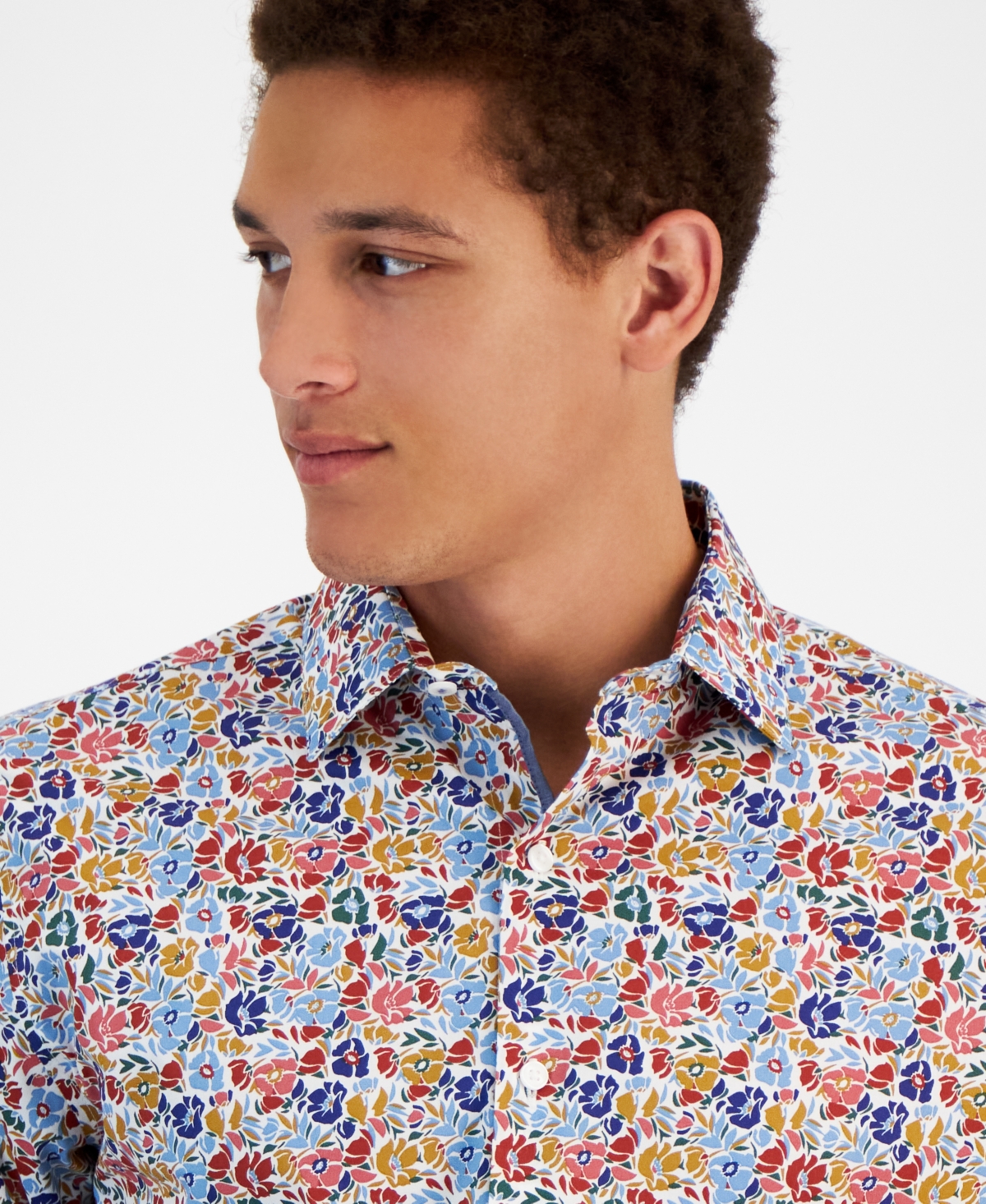 Bar Iii Men's Slim-Fit Floral Dress Shirt, Created for Macy's