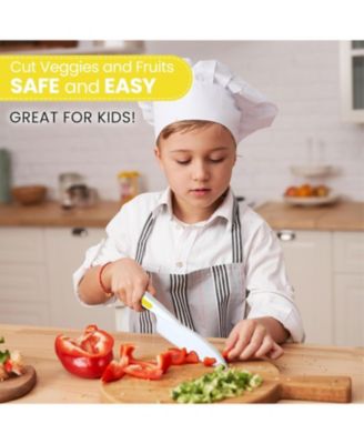 3-Piece Kids Knife Set for Real Cooking & Baking with Serrated Edges