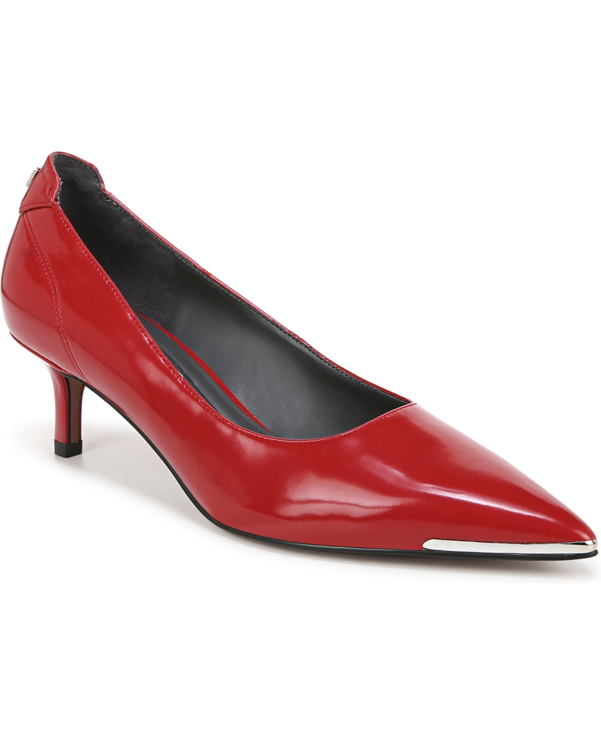 Franco Sarto Women s Kalsa Kitten Heel Pointed Toe Dress Pumps Crimson Red Faux Leather Smart Closet