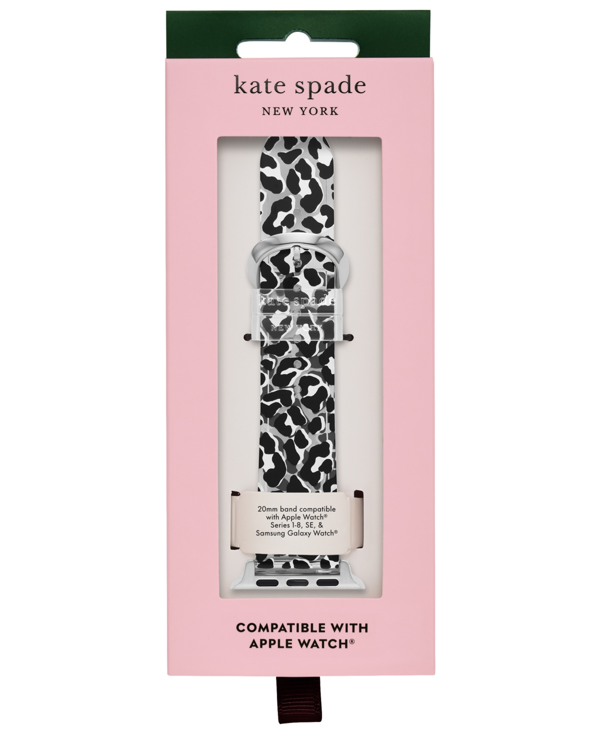 Shop Kate Spade Women's Leopard Print Polyurethane Band For Apple Watch Strape In No Color