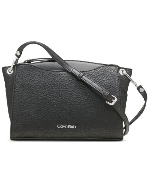 Женская сумка Calvin Klein Garnet Adjustable Top Zipper Crossbody, цвет: Чёрный серебряный