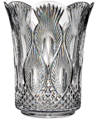 Waterford - Master Craftsmen Collection Crystal Peacock 12" Vase