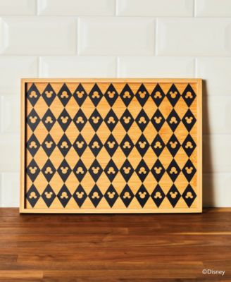 Monochrome Bamboo Large Serving Tray