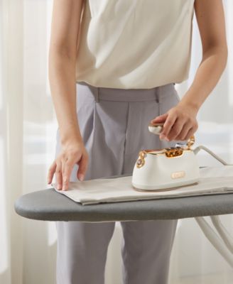 Retro Edition Duopress Handheld Steamer Iron and Fabric Shaver  Lint Roller Set Titanium