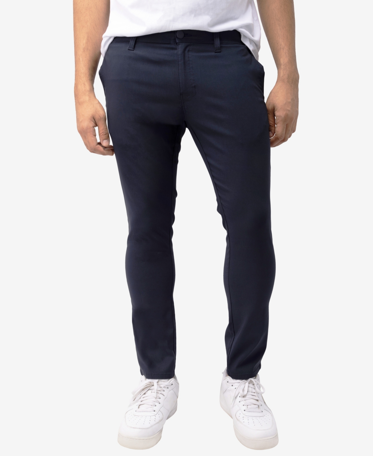 Shop X-ray Men's Trouser Slit Patch Pocket Nylon Pants In Steel Grey