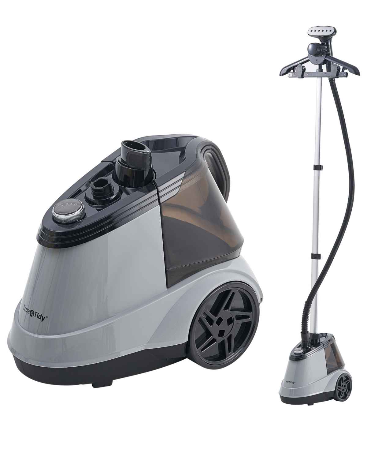True & Tidy True Tidy Pro Commercial Heavy-duty Garment Steamer With 3 Steam Settings 1800 Watts White In Gray