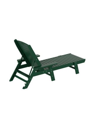 Adirondack Outdoor Chaise Lounge for Patio Garden Poolside (Set of 2)