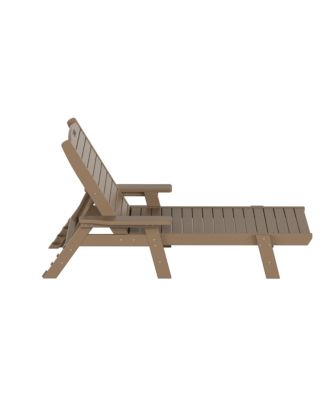 Adirondack Outdoor Chaise Lounge for Patio Garden Poolside (Set of 2)