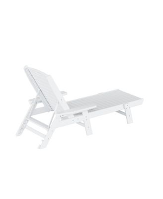 Adirondack Outdoor Chaise Lounge for Patio Garden Poolside (Set of 2)