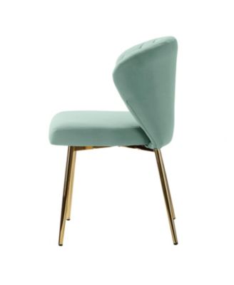 Aruna Velvet Side Chair with Metal Legs