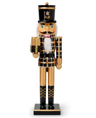 Holiday Lane - Nutcrackers Brown & Black Plaid Caucasian Nutcracker