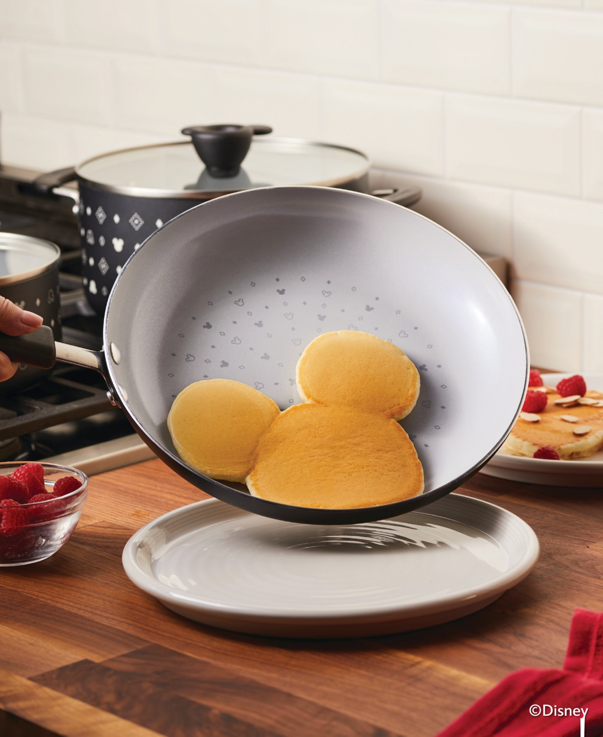 Farberware Disney Monochrome Ceramic Nonstick 11 Inch Fry Pan In Black
