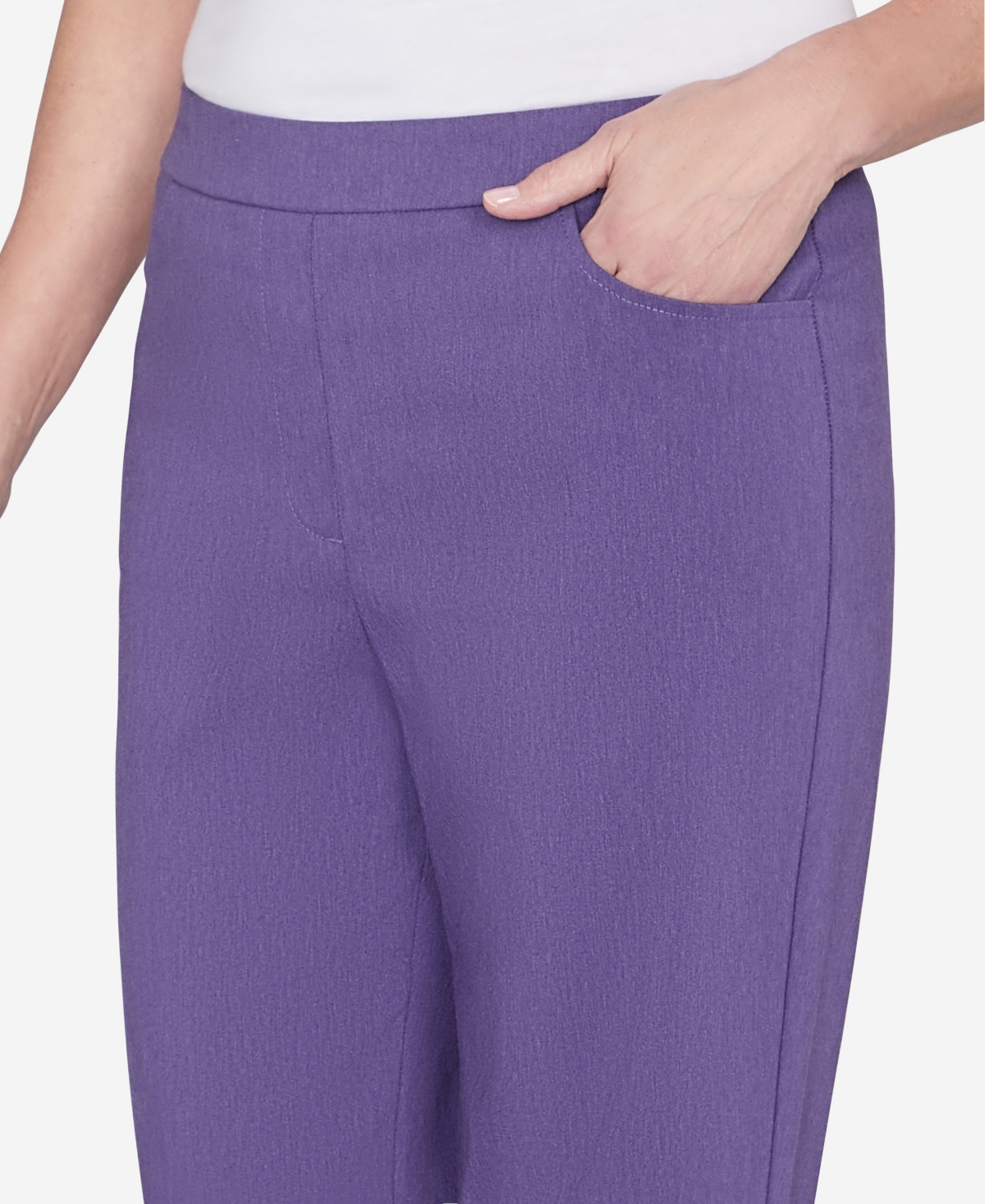 Shop Alfred Dunner Charm School Women's Classic Charmed Average Length Pant In Iris