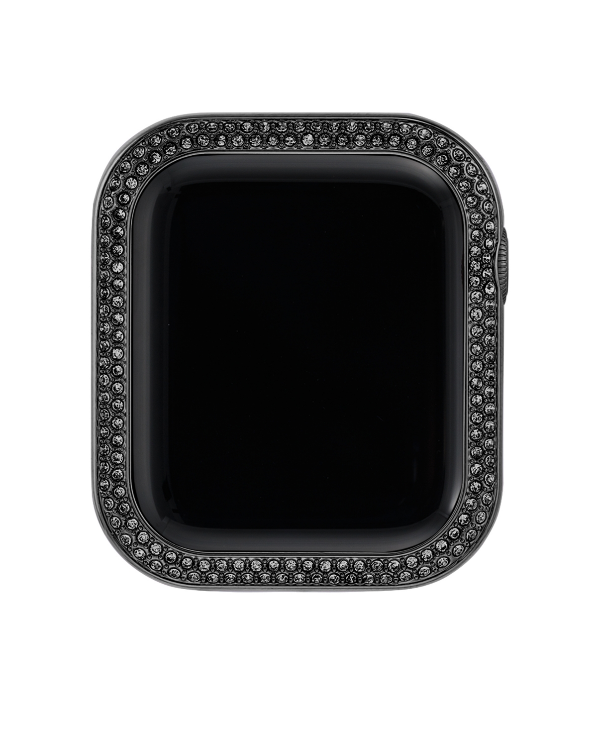 Shop Anne Klein Women's Black Alloy Protective Case With Black Crystals Designed For 44mm Apple Watch In No Color