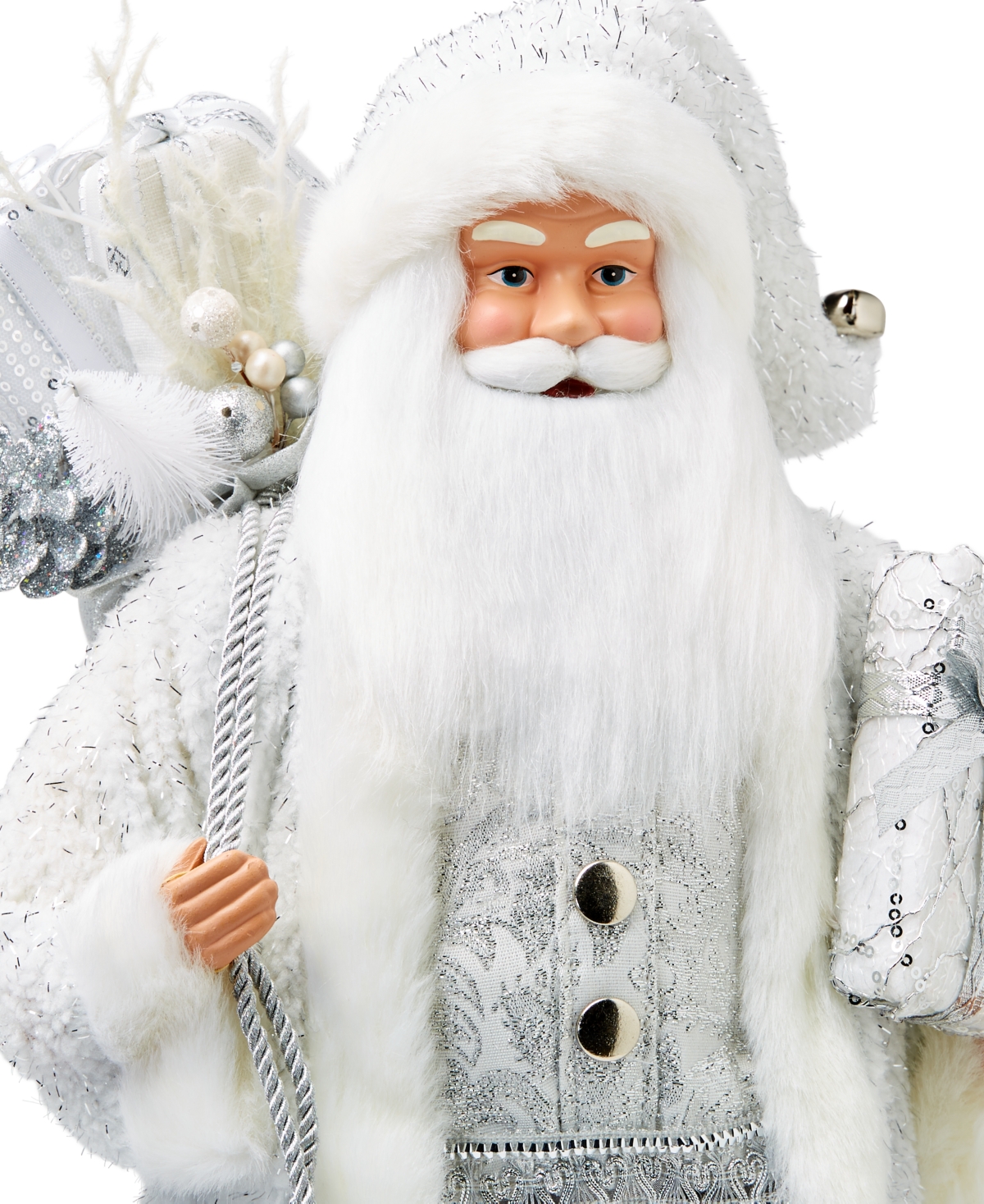 Holiday Lane Northern Holiday White Caucasian 18" Santa With Gift Box In No Color