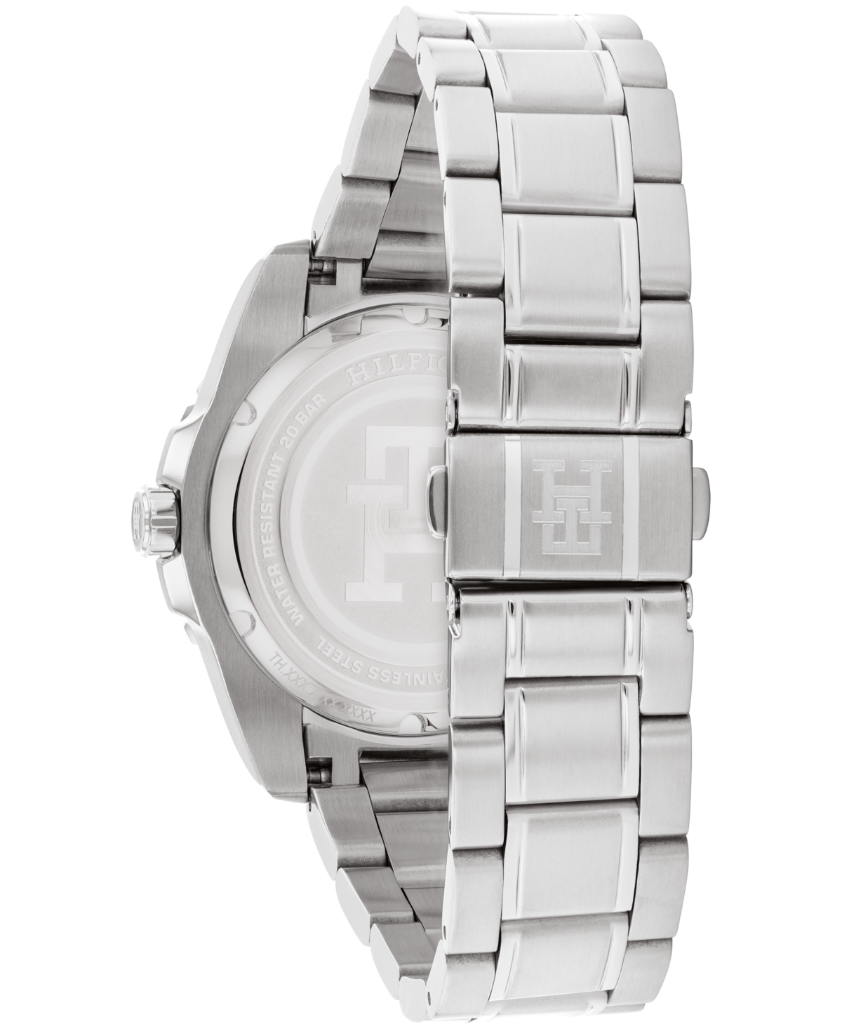 Shop Tommy Hilfiger Men's Swiss Silver Stainless Steel Watch 42mm In Black