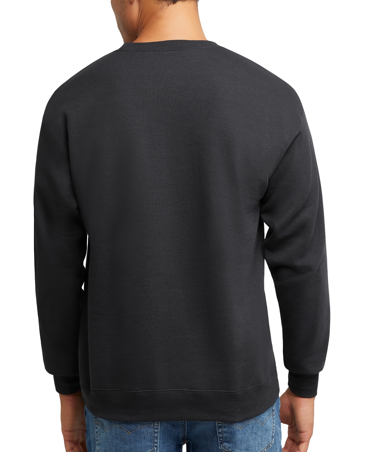 Shop Hanes Ecosmart Men's Fleece Sweatshirt, 2-pack In Black