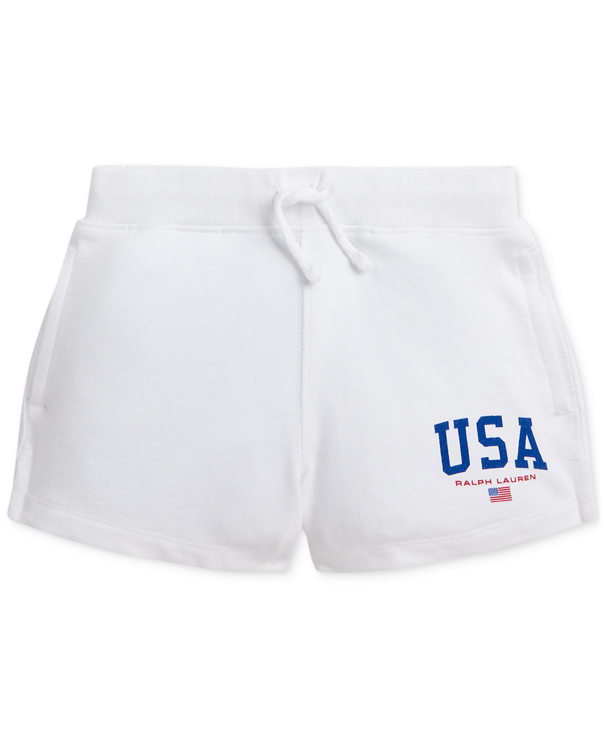 Shop Polo Ralph Lauren Toddler & Little Girls Logo French Terry Shorts In White