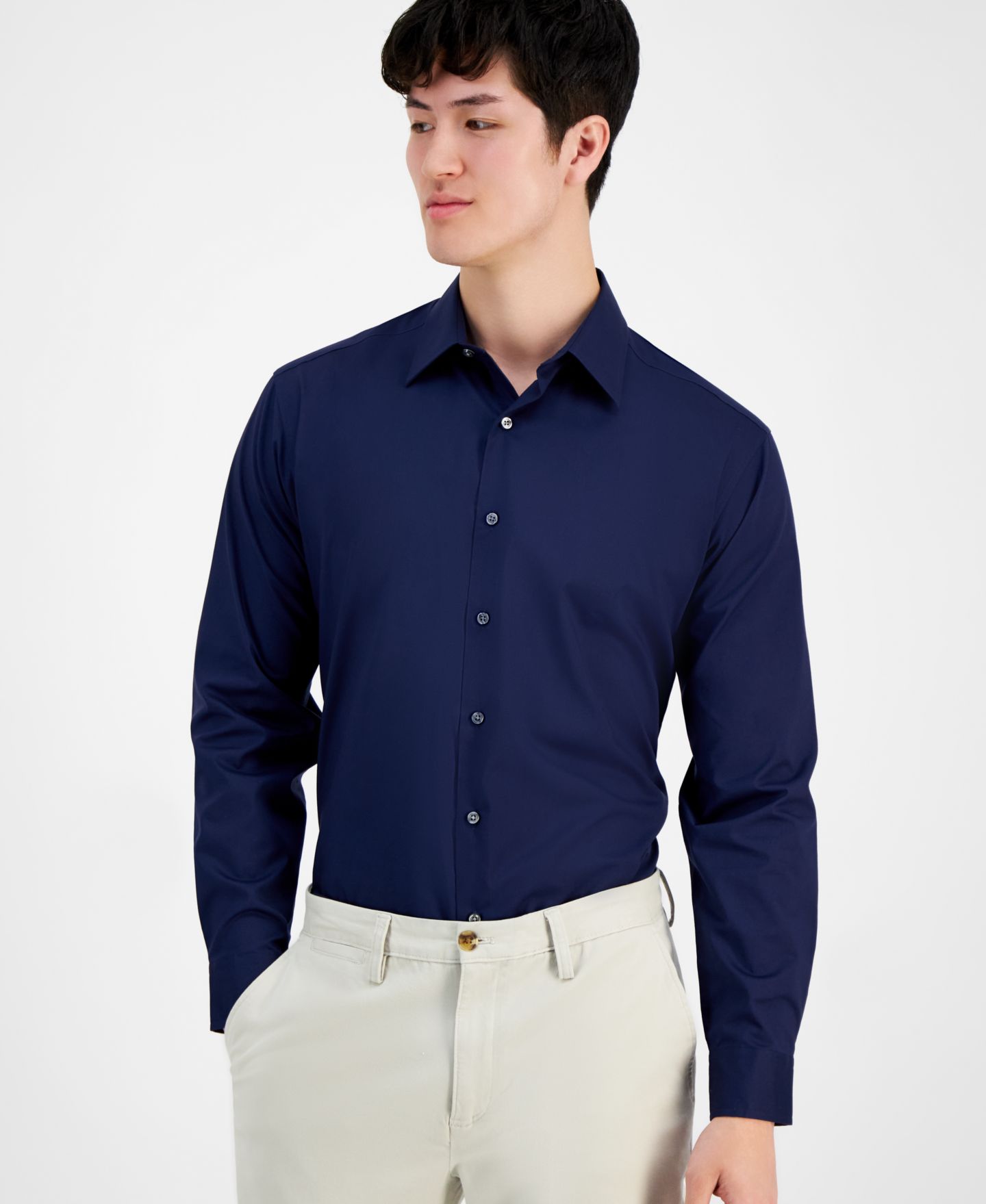 Мужская рубашка Club Room Regular-Fit Dress Shirt, цвет: Синий — фото 1