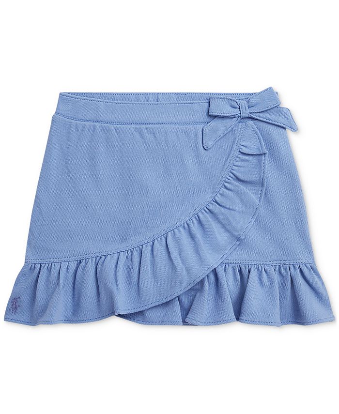 Polo Ralph Lauren Toddler & Little Girls Ruffled Stretch Mesh Faux-Wrap ...