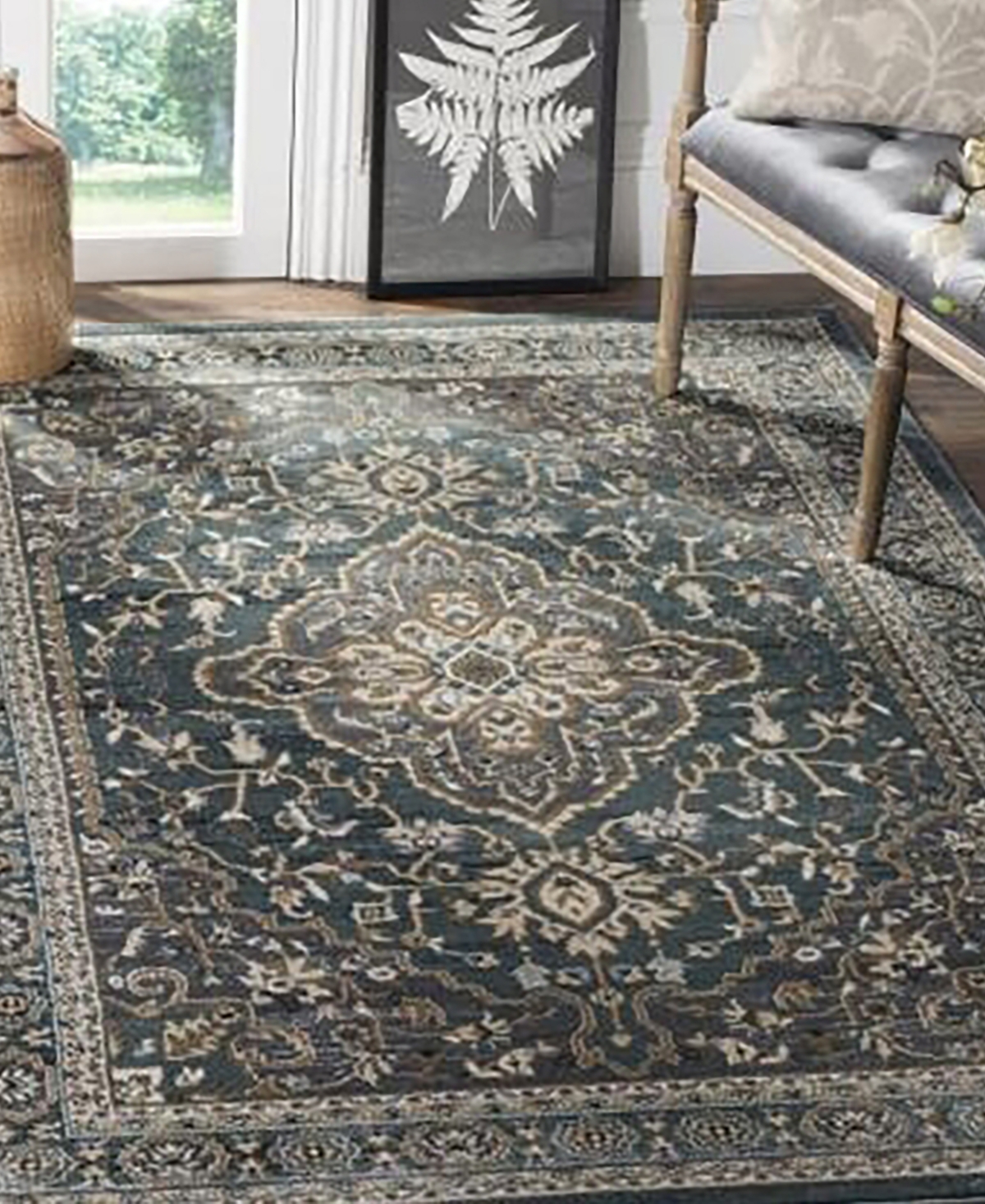 Safavieh Lyndhurst LNH338 Teal and Gray Area Rug