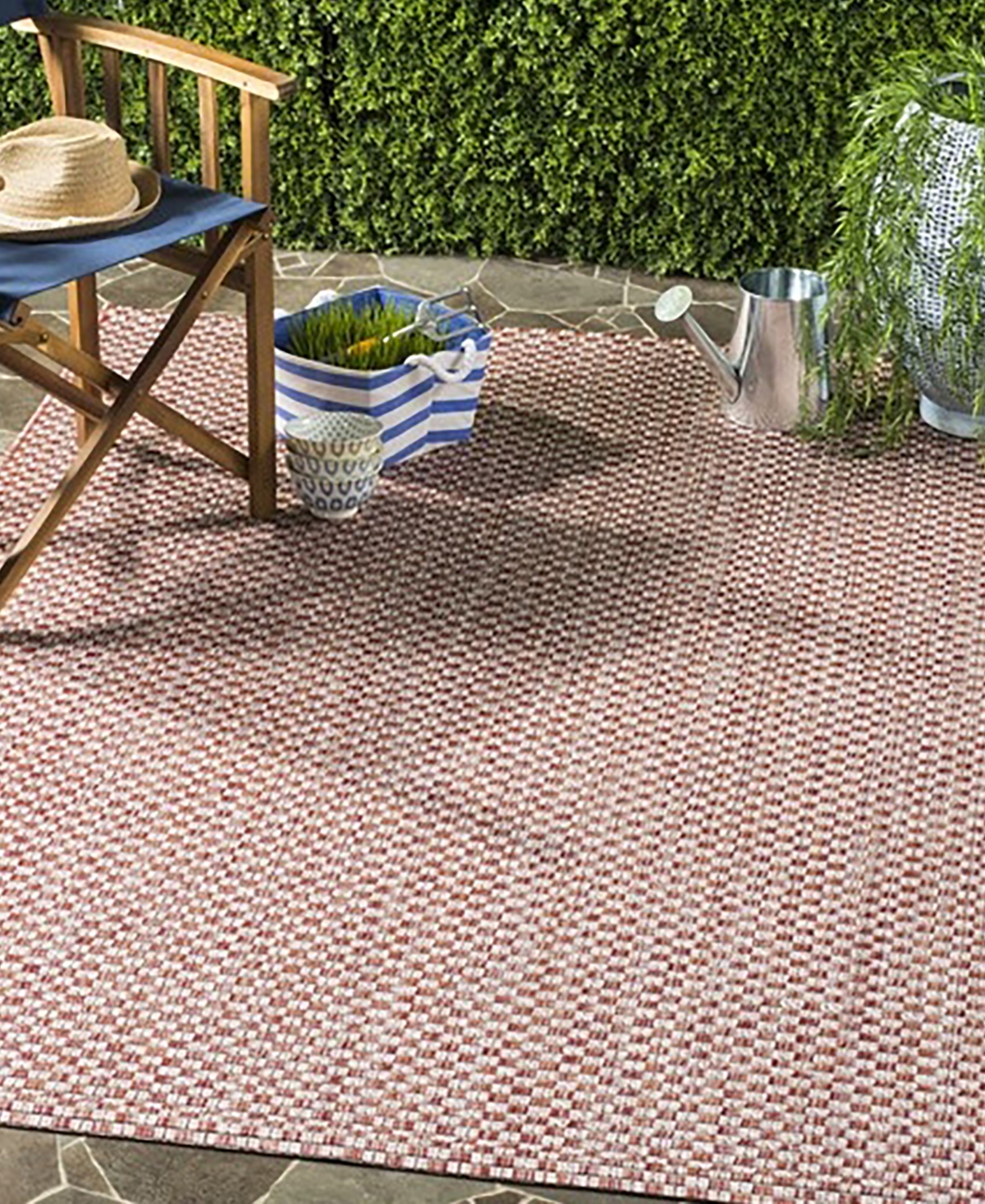 Safavieh Courtyard CY8653and Light Gray Sisal Weave Outdoor Area Rug - Rust