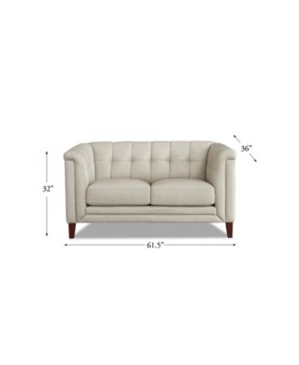 Arvo 62" Top Grain Leather Loveseat