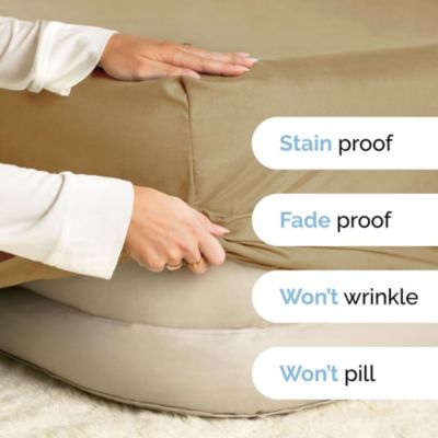 Extra Deep Pocket 18 - 24 Inch Microfiber Fitted Sheet - Twin Extra Long