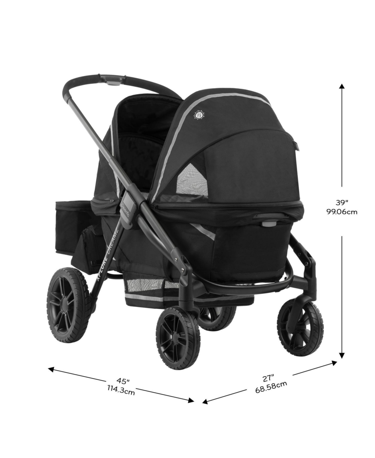 EVENFLO PIVOT XPLORE DREAMZ ALL-TERRAIN STROLLER WAGON WITH BASSINETT INSERT 