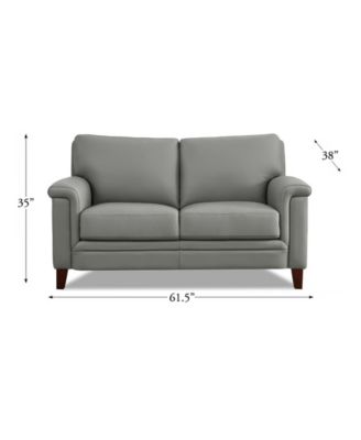 Westcott 62" Top Grain Leather Loveseat