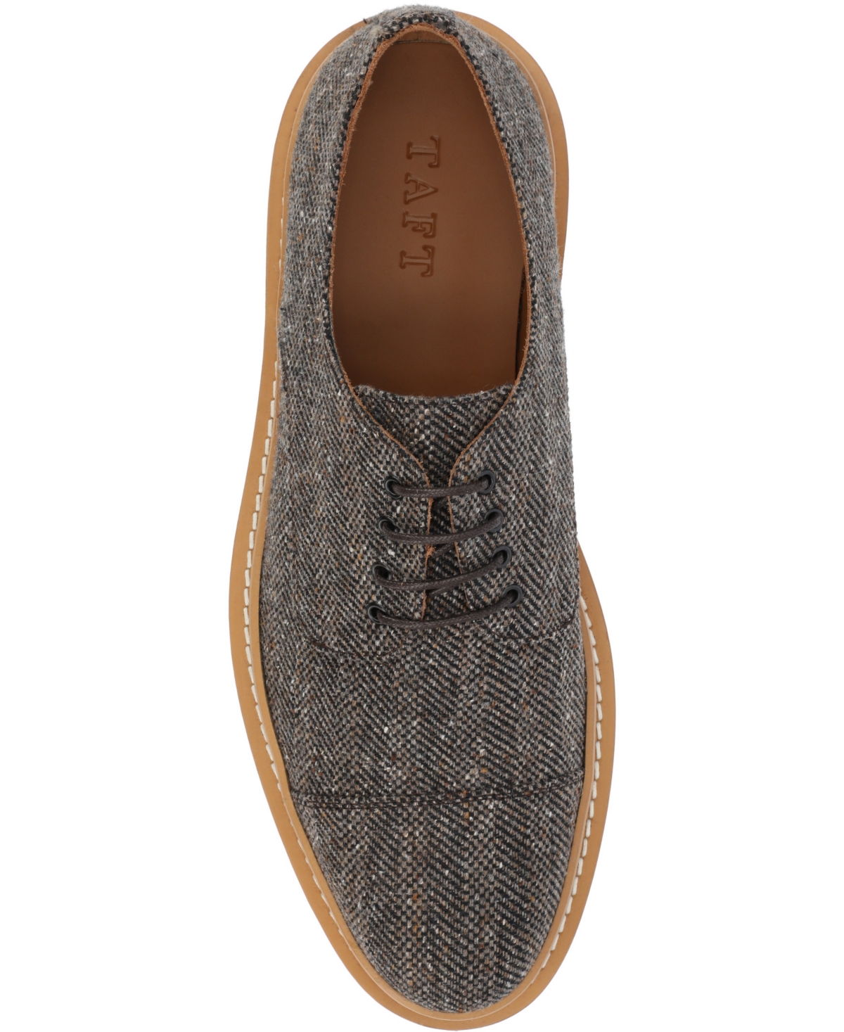 Shop Taft Men's The Country Cap-toe Shoe With Lug Sole In Taupe