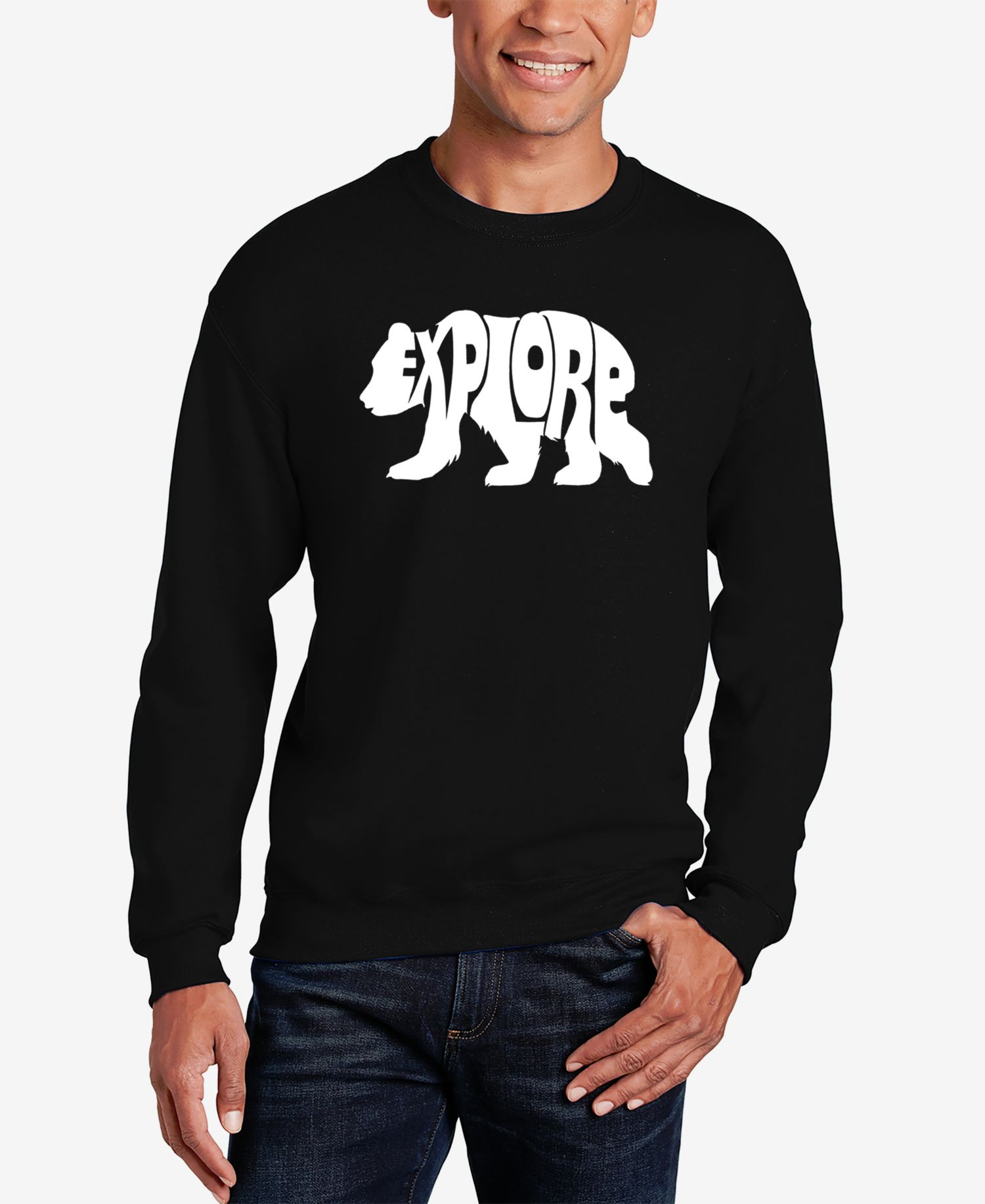 Explore - Men's Word Art Crewneck Sweatshirt