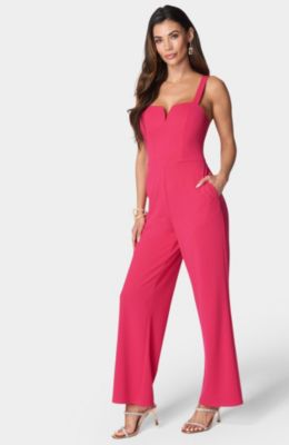Women's Scuba Crepe Jumpsuit With Strap