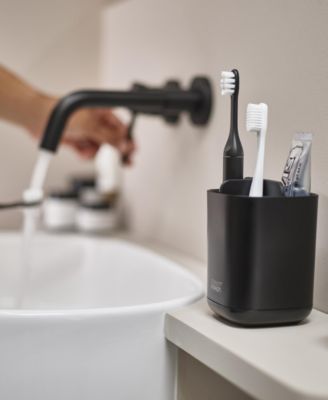 Easystore Matte 3-Section Toothbrush Caddy 