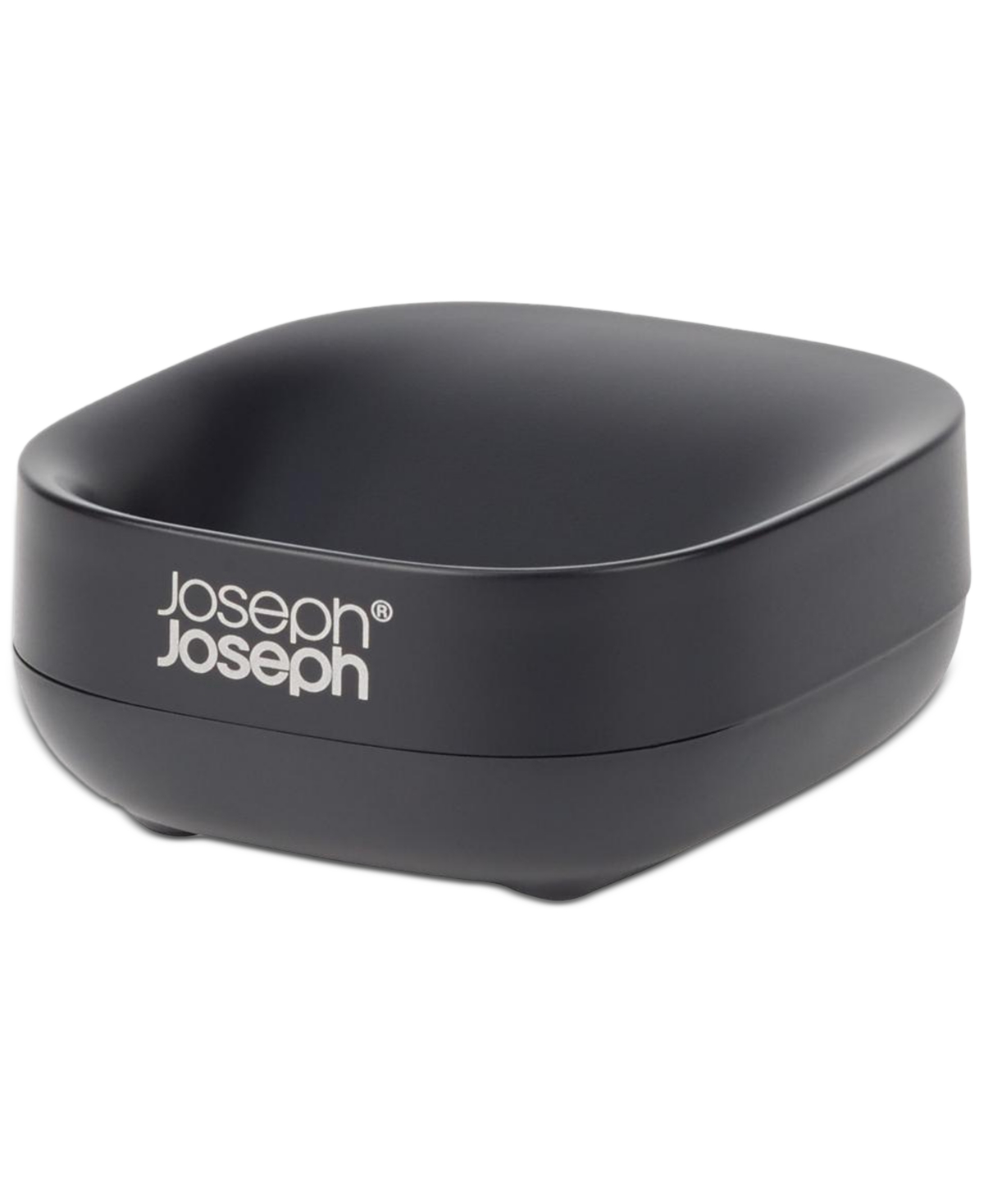 Shop Joseph Joseph Matte Slim Compact Angled Soap Dish In Black