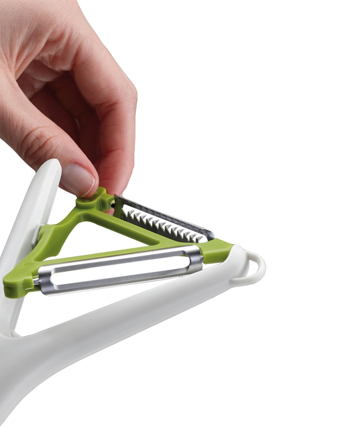Joseph Joseph Switch 2-in-1 Julienne Or Straight Peeler In White