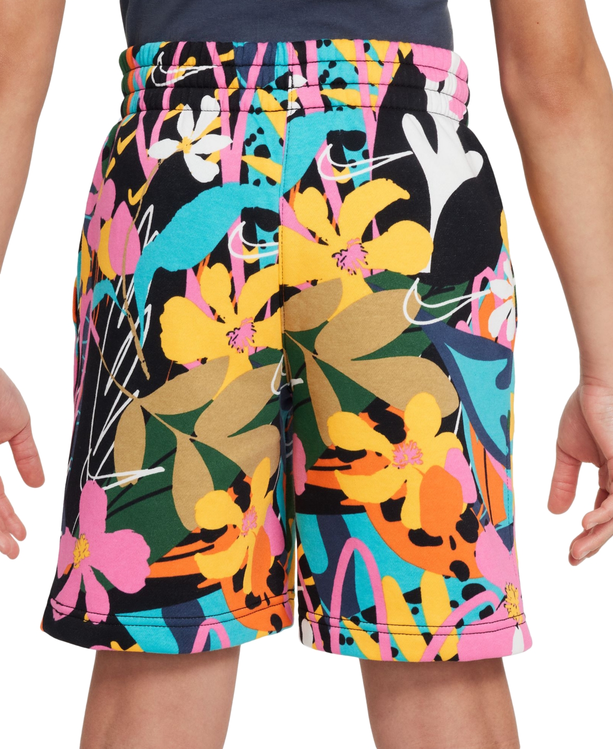 Nike Big Kids Sportswear Printed Club Fleece Shorts -dusty Cactus/racer Pink