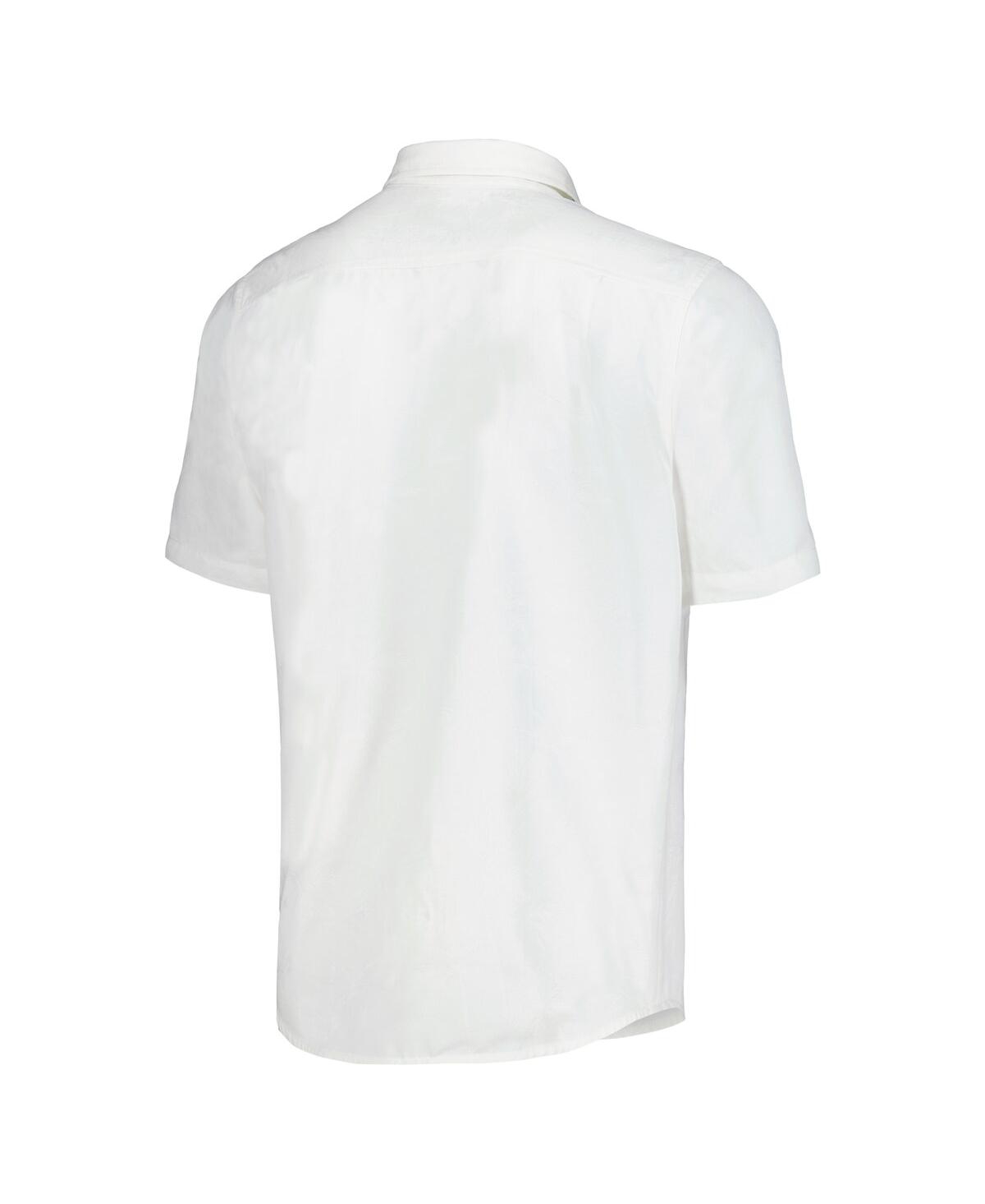 Tommy Bahama Tommy Men's Bahama White Buffalo Bills Sport Coconut Point Palm Vista Islandzone Button-up Camp Shir In White