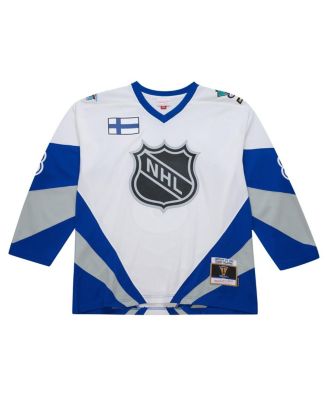 Mitchell Ness Men's Teemu Selanne White 1999 NHL All-Star Game Blue Line Player Jersey