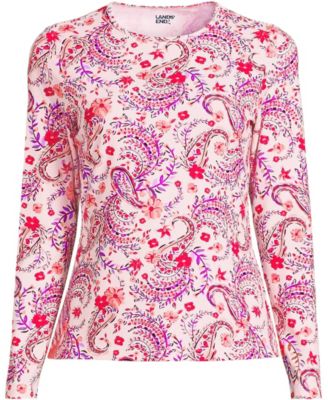 Petite SunShade UPF 50 Long Sleeve Relaxed Rash Guard Print