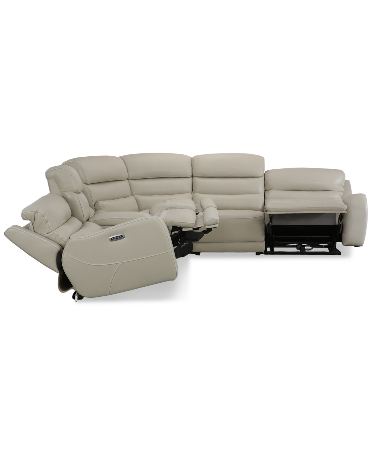 Blairesville 6-Pc. Leather Sectional with 3 Power Motion Chairs & 1 Console